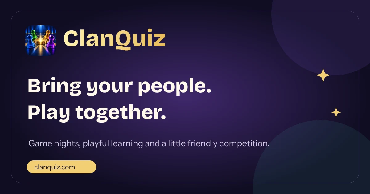 ClanQuiz official image: Bring your people. Play together.